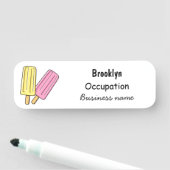 Porte-nom Illustration de Ice pop (En situation)
