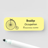 Porte-nom Illustration de la bande dessinée de vélo à grande (En situation)