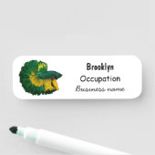 Porte-nom Illustration de la caricature de poisson de combat (En situation)