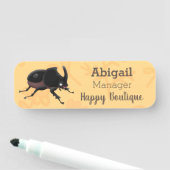 Porte-nom Illustration de la caricature du dendroctone du rh (En situation)