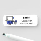 Porte-nom Illustration de la charrette alimentaire (En situation)