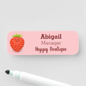 Porte-nom Illustration de la fraise Cute kawaii (En situation)