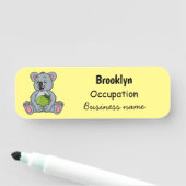 Porte-nom Illustration de la koala de Cute et de la noix de (En situation)