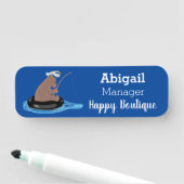 Porte-nom Illustration de la pêche de l'ourson mou (En situation)