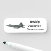 Porte-nom Illustration de l'avion de chasse (En situation)