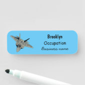 Porte-nom Illustration de l'avion de chasse (En situation)