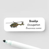 Porte-nom Illustration de l'hélicoptère de l'armée (En situation)