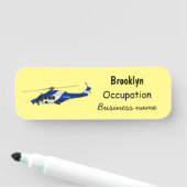 Porte-nom Illustration de l'hélicoptère de police (En situation)