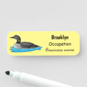 Porte-nom Illustration de Loon bird (En situation)