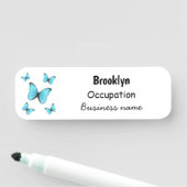 Porte-nom Illustration de papillons Morpho (En situation)