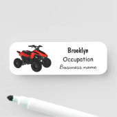 Porte-nom Illustration de Quad bike atv (En situation)