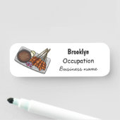 Porte-nom Illustration de Satay (En situation)