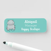 Porte-nom Illustration de saut en hippo mignon (En situation)