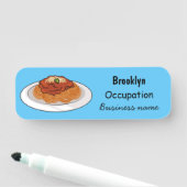 Porte-nom Illustration de Spaghetti (En situation)