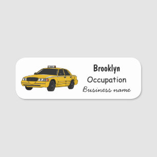 Porte-nom Illustration de taxi
