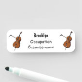 Porte-nom Illustration de violoncelle (En situation)