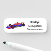 Porte-nom Illustration de voiture de course professionnelle (En situation)