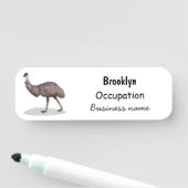 Porte-nom Illustration d'Emu bird (En situation)