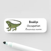 Porte-nom Illustration d'Iguana (En situation)