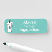 Porte-nom Illustration drôle de réfrigérateur (En situation)