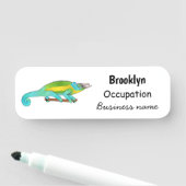 Porte-nom Illustration du caméléon de Jackson (En situation)