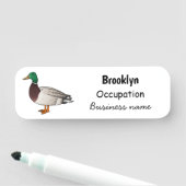 Porte-nom Illustration du canard de Majard (En situation)