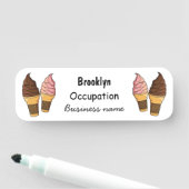 Porte-nom Illustration du cône de crème glacée (En situation)