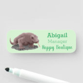 Porte-nom Illustration du dragon de Komodo (En situation)