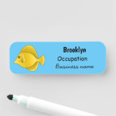 Porte-nom Illustration du poisson-tang jaune (En situation)