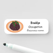 Porte-nom Illustration du pudding de Noël (En situation)