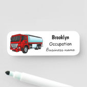 Porte-nom Illustration du transport de carburant par camion- (En situation)