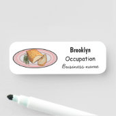 Porte-nom Illustration du ventre de porc rôti (En situation)