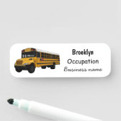 Porte-nom Illustration d'un autobus scolaire (En situation)