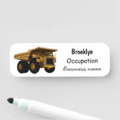 Porte-nom Illustration d'un camion à grande échelle (En situation)