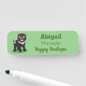 Porte-nom Illustration d'un diable de Tasmanie affamé (En situation)