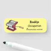 Porte-nom Illustration d'un fabricant de pâtes alimentaires (En situation)