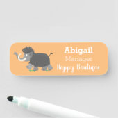 Porte-nom Illustration d'un mammouth laineux mou (En situation)