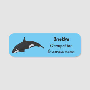 Porte-nom Illustration d'une baleine tueuse
