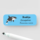Porte-nom Illustration d'une baleine tueuse (En situation)