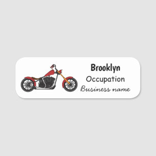 Porte-nom Illustration motocyclette de style hélicoïdal