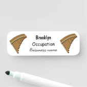 Porte-nom Illustration Pan flûte / panpipes (En situation)