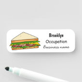 Porte-nom Illustration Sandwich (En situation)