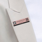 Porte-nom Image noire rose professionnelle Code QR
