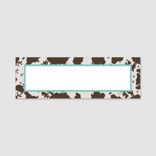 Porte-nom Impression de la vache    (Devant)