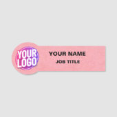 Porte-nom Impressions distinctes : Logo personnalisé Employé (Devant)