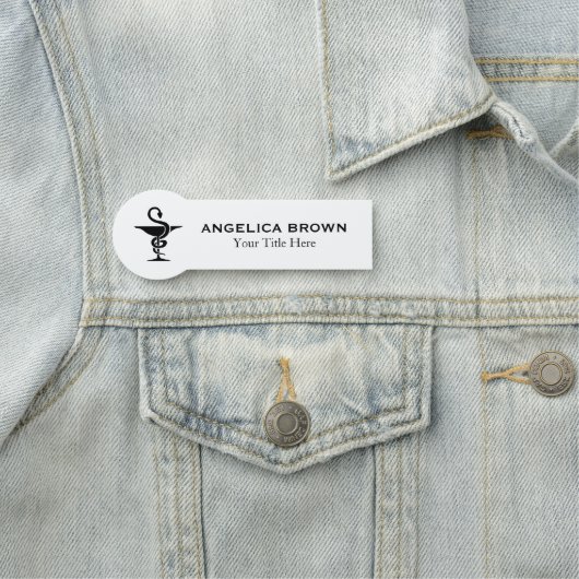 Porte-nom Indicateur de nom du pharmacien (En situation)