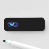 Porte-nom Infinité brillante avec papillon magique (En situation)