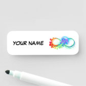 Porte-nom Infinity avec Rainbow Jellyfish (En situation)