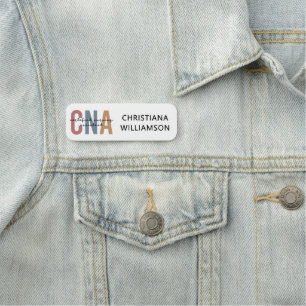 Porte-nom Infirmière certifiée CNA Retro personnalisée
