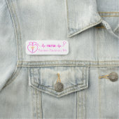 Porte-nom Infirmière inscrite RN Nom Classy Pink Modern (En situation)